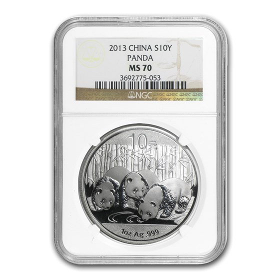 2013 China 1 oz Silver Panda MS-70 NGC 2013 China 1 oz Silver Panda MS-70 NGC